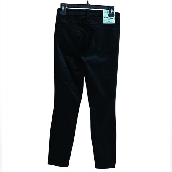 NEW L'AGENCE Margot High Rise Skinny Luxe Velvet 
Size 25” Color Noir - Picture 4 of 7